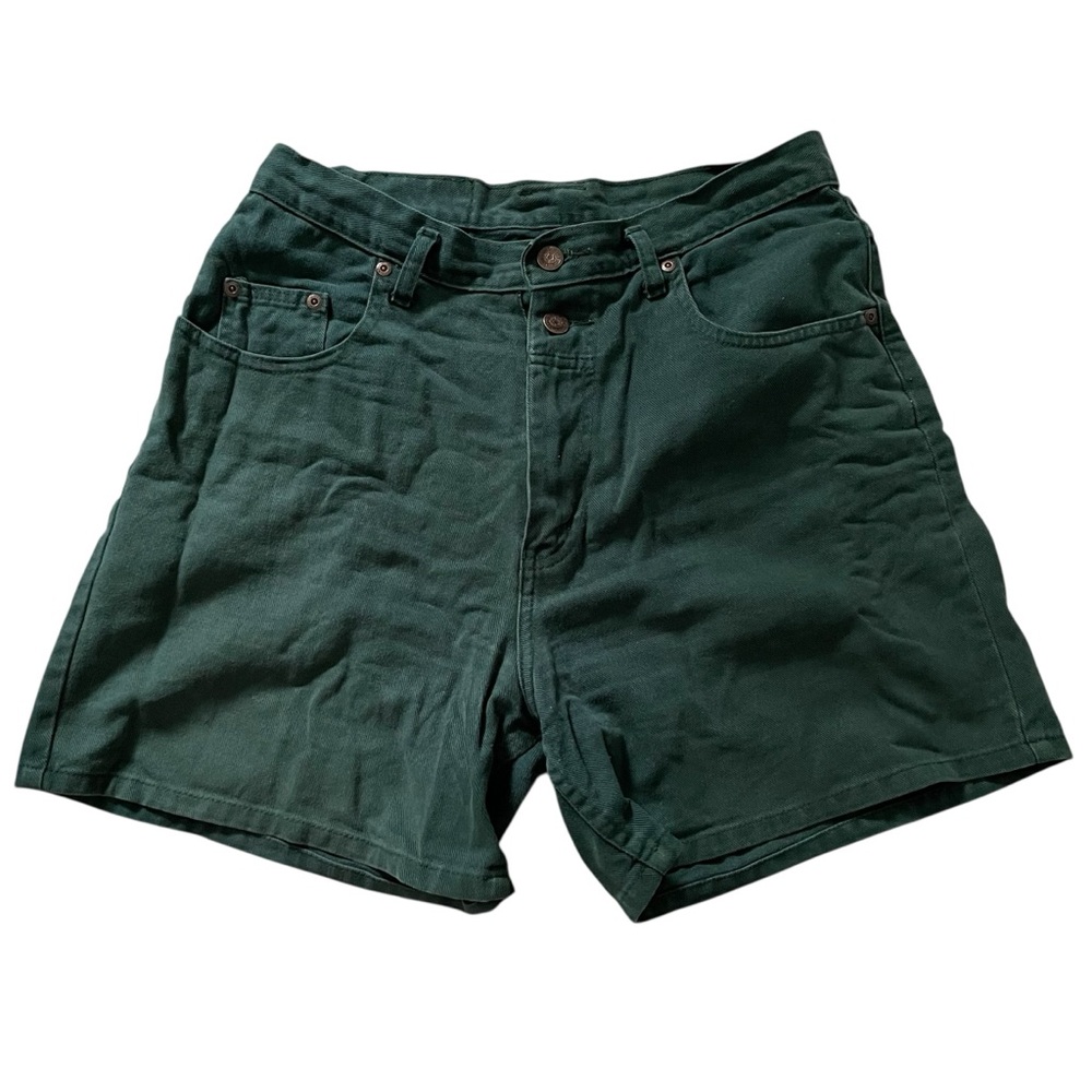 Vintage Paris Sports Club Women’s High Rise A-Line 5” Mom Shorts, Teal Size 8